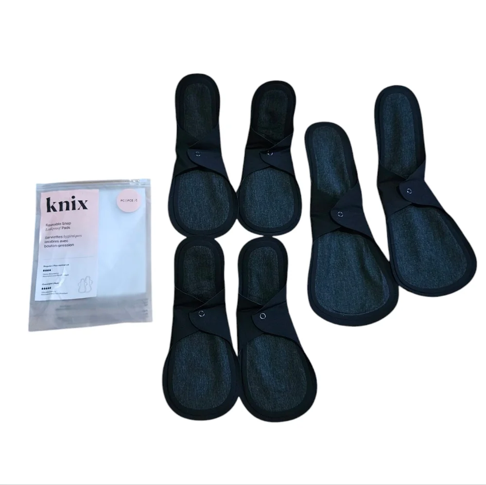 Knix NEW 6 pack reusable snap leakproof pads - Picture 1 of 15